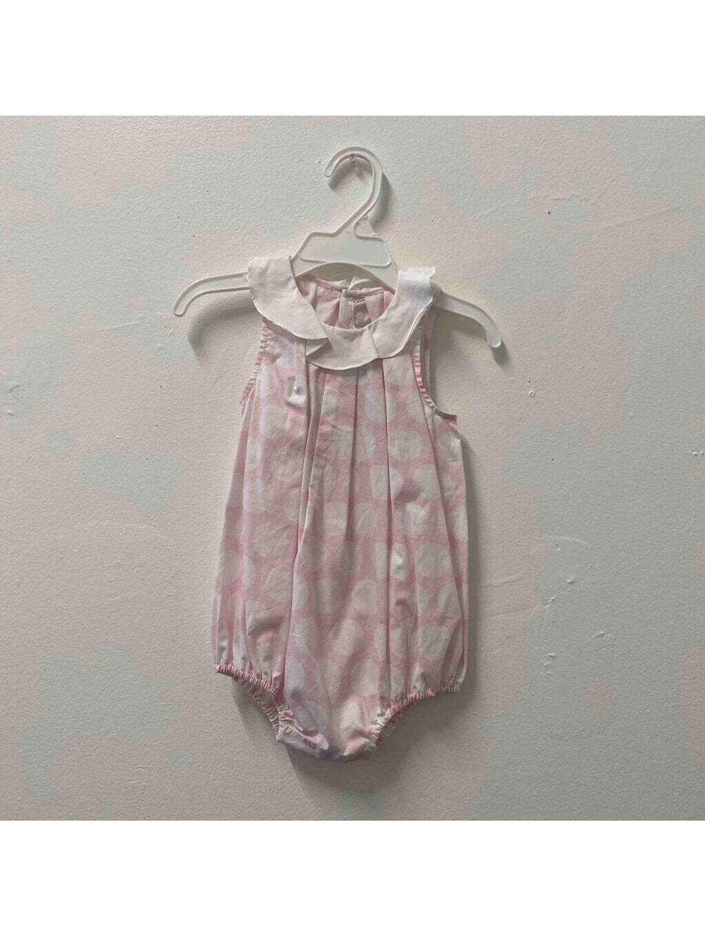Jacadi Pink Polka Dot Bubble Romper, 12 Months NWT, MSRP $68